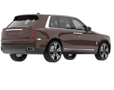 Realistic SUV isolated on background with mask. 3d rendering - illustration