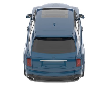 Realistic SUV isolated on background with mask. 3d rendering - illustration