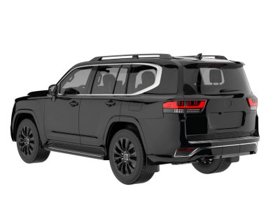 Realistic SUV isolated on background with mask. 3d rendering - illustration