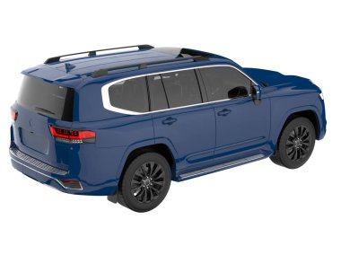 Realistic SUV isolated on background with mask. 3d rendering - illustration