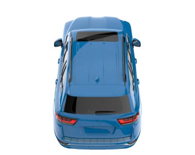 Realistic SUV isolated on background with mask. 3d rendering - illustration