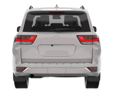Realistic SUV isolated on background with mask. 3d rendering - illustration