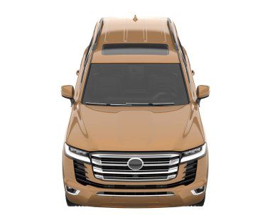 Realistic SUV isolated on background with mask. 3d rendering - illustration