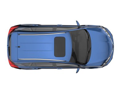 Realistic SUV isolated on background with mask. 3d rendering - illustration