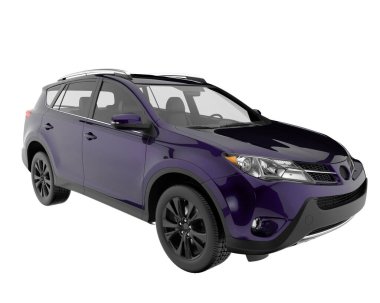 Realistic SUV isolated on background with mask. 3d rendering - illustration