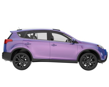 Realistic SUV isolated on background with mask. 3d rendering - illustration