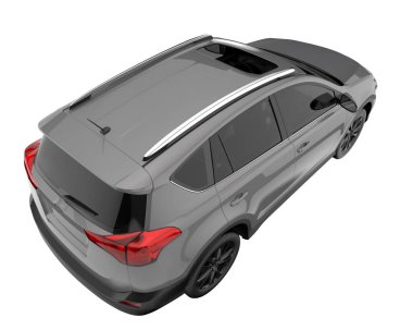 Realistic SUV isolated on background with mask. 3d rendering - illustration