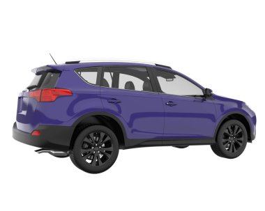 Realistic SUV isolated on background with mask. 3d rendering - illustration