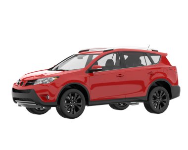 Realistic SUV isolated on background with mask. 3d rendering - illustration