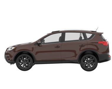 Realistic SUV isolated on background with mask. 3d rendering - illustration