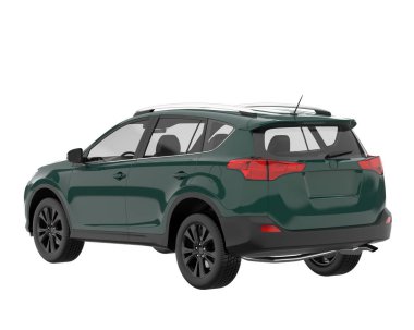 Realistic SUV isolated on background with mask. 3d rendering - illustration