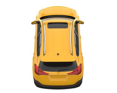 Realistic SUV isolated on background with mask. 3d rendering - illustration