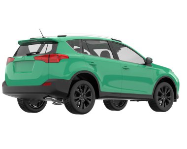 Realistic SUV isolated on background with mask. 3d rendering - illustration