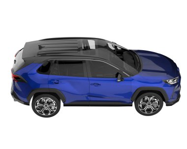 Realistic SUV isolated on background with mask. 3d rendering - illustration