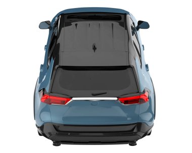 Realistic SUV isolated on background with mask. 3d rendering - illustration