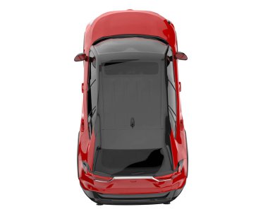 Realistic SUV isolated on background with mask. 3d rendering - illustration