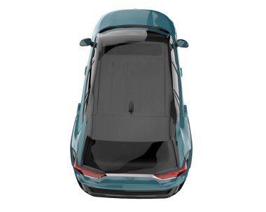 Realistic SUV isolated on background with mask. 3d rendering - illustration