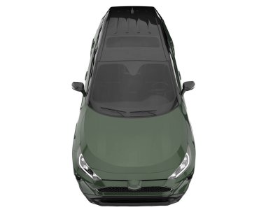 Realistic SUV isolated on background with mask. 3d rendering - illustration