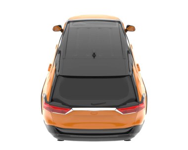 Realistic SUV isolated on background with mask. 3d rendering - illustration