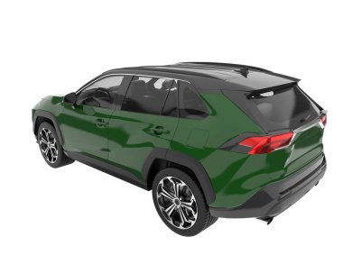 Realistic SUV isolated on background with mask. 3d rendering - illustration