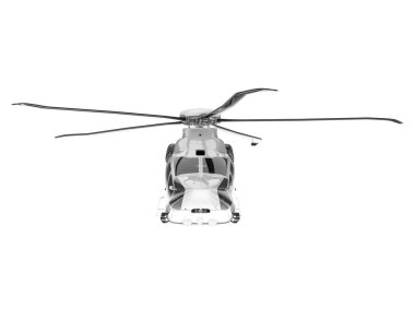 Beyaz arka planda izole edilmiş beyaz uçak. 3d görüntüleme - illüstrasyon