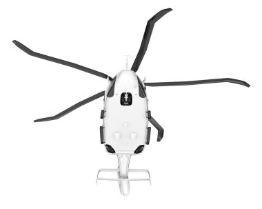 Beyaz arka planda izole edilmiş beyaz uçak. 3d görüntüleme - illüstrasyon