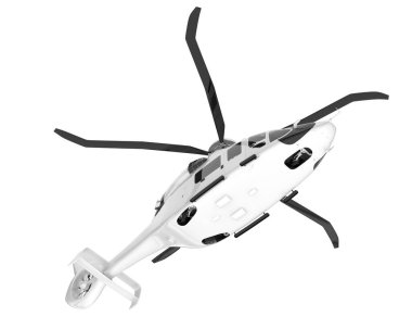 Beyaz arka planda izole edilmiş beyaz uçak. 3d görüntüleme - illüstrasyon