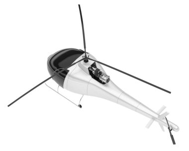 Beyaz arka planda izole edilmiş beyaz uçak. 3d görüntüleme - illüstrasyon