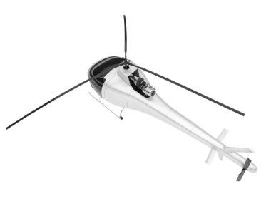 Beyaz arka planda izole edilmiş beyaz uçak. 3d görüntüleme - illüstrasyon