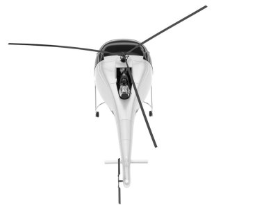 Beyaz arka planda izole edilmiş beyaz uçak. 3d görüntüleme - illüstrasyon