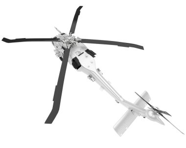 Beyaz arka planda izole edilmiş beyaz uçak. 3d görüntüleme - illüstrasyon