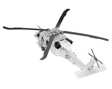 Beyaz arka planda izole edilmiş beyaz uçak. 3d görüntüleme - illüstrasyon