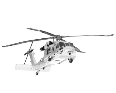 Beyaz arka planda izole edilmiş beyaz uçak. 3d görüntüleme - illüstrasyon