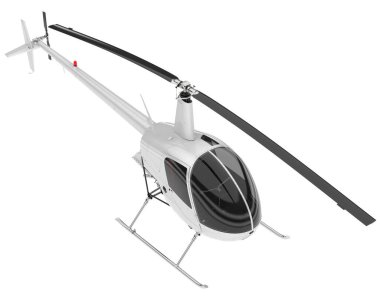 Beyaz arka planda izole edilmiş beyaz uçak. 3d görüntüleme - illüstrasyon