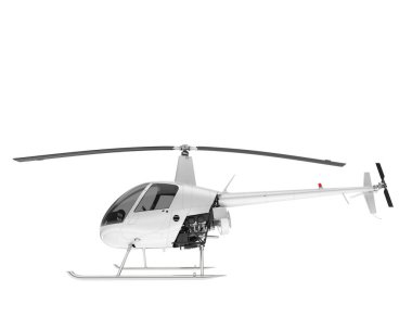 Beyaz arka planda beyaz motosiklet izole edilmiş. 3d görüntüleme - illüstrasyon