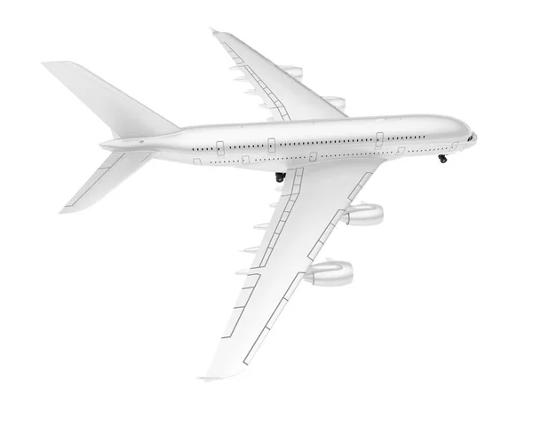 Weiße Flugzeuge Isoliert Auf Weißem Hintergrund Darstellung Illustration — Stockfoto
