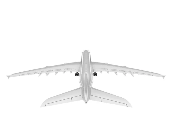 Aviones Blancos Aislados Sobre Fondo Blanco Representación Ilustración — Foto de Stock