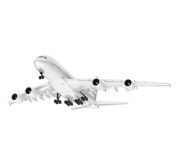 Білі Літаки Ізольовані Білому Тлі Візуалізація Ілюстрація — стокове фото