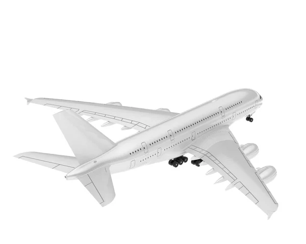 Beyaz Arka Planda Izole Edilmiş Beyaz Uçak Görüntüleme Illüstrasyon — Stok fotoğraf