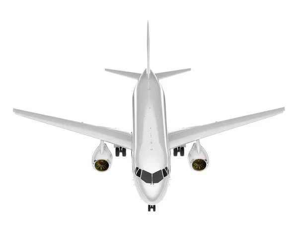White Aircraft Isolated White Background Rendering Illustration — Stock Photo, Image