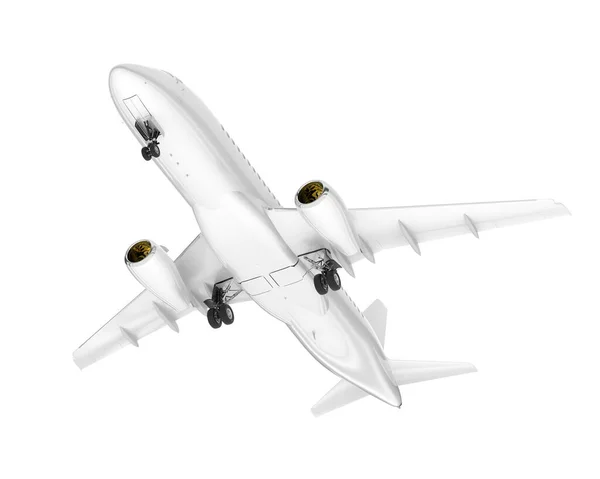 Fehér Légi Jármű Elszigetelt Fehér Háttérrel Renderelés Illusztráció — Stock Fotó