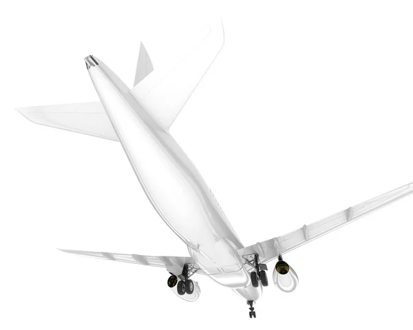 Vita Flygplan Isolerade Vit Bakgrund Återgivning Illustration — Stockfoto