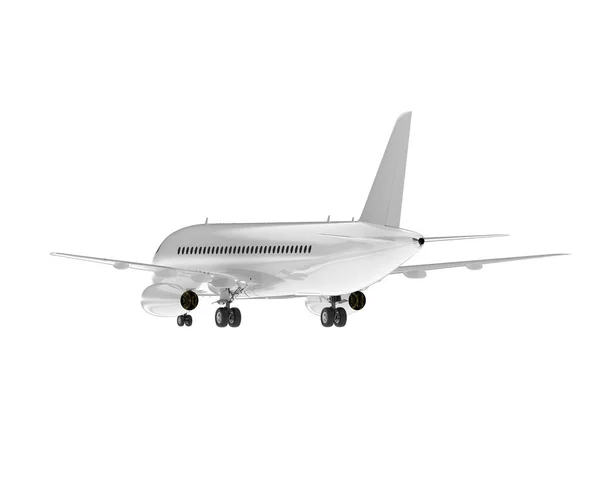 Aeromobile Bianco Isolato Sfondo Bianco Rendering Illustrazione — Foto Stock