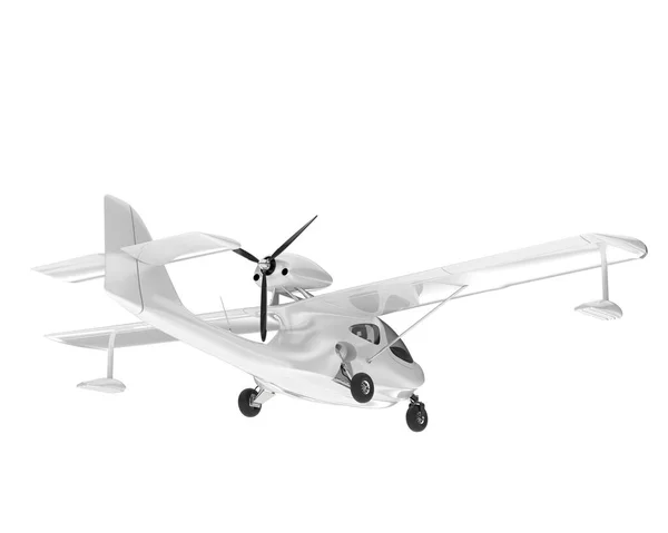 Witte Vliegtuigen Geïsoleerd Witte Achtergrond Weergave Illustratie — Stockfoto