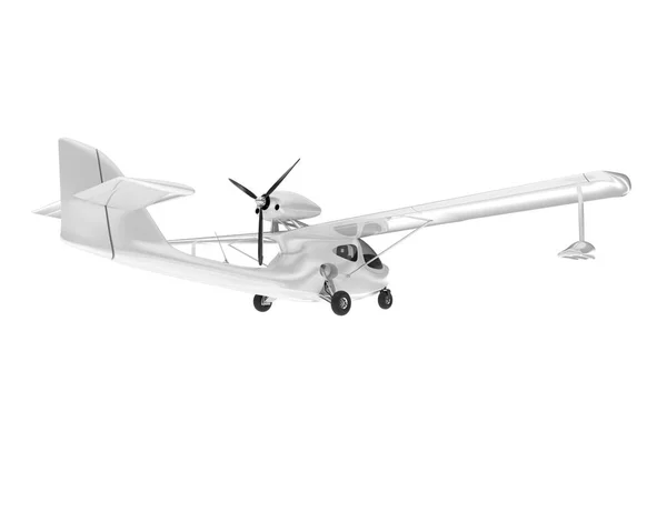 Білі Літаки Ізольовані Білому Тлі Візуалізація Ілюстрація — стокове фото