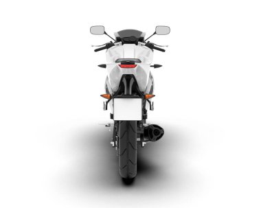 Beyaz şehir arabası beyaz arka planda izole edilmiş. 3d görüntüleme - illüstrasyon