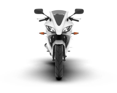 Beyaz şehir arabası beyaz arka planda izole edilmiş. 3d görüntüleme - illüstrasyon