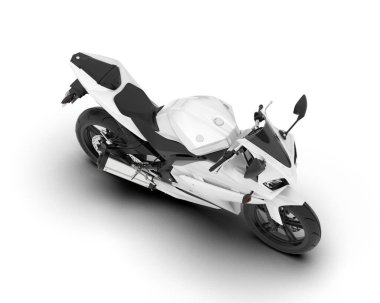 Beyaz şehir arabası beyaz arka planda izole edilmiş. 3d görüntüleme - illüstrasyon