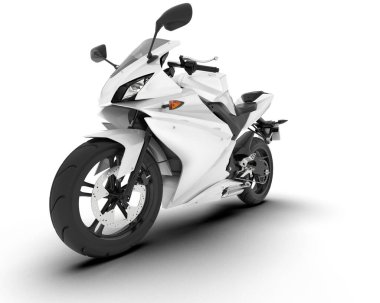 Beyaz şehir arabası beyaz arka planda izole edilmiş. 3d görüntüleme - illüstrasyon