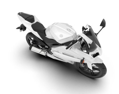 Beyaz şehir arabası beyaz arka planda izole edilmiş. 3d görüntüleme - illüstrasyon